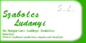 szabolcs ludanyi business card
